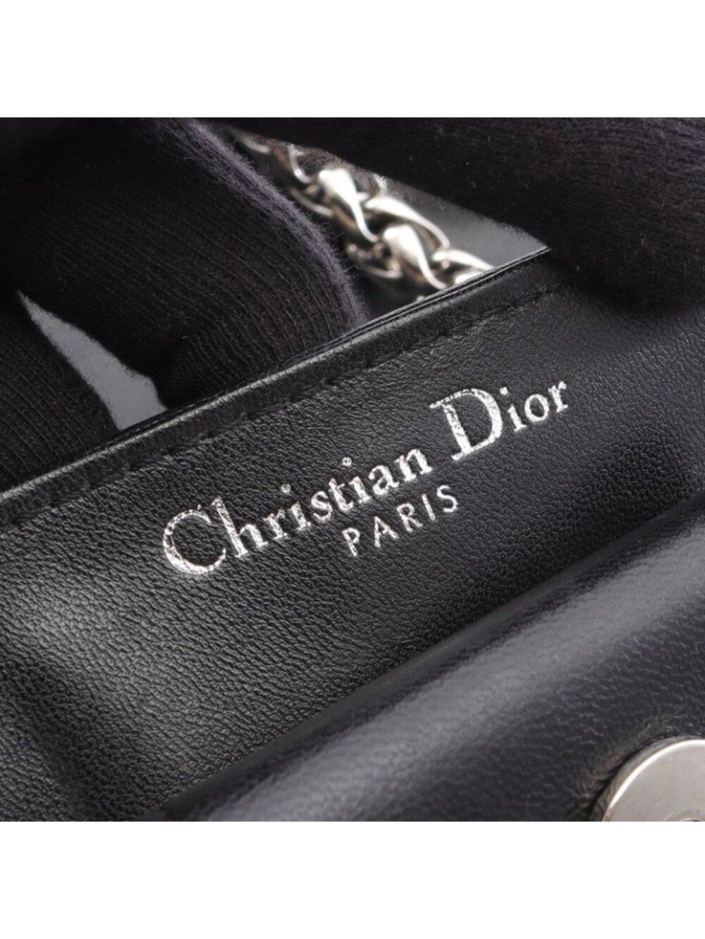 Dior Dio Tote Black Leather Granville Che - Picture 5 of 13